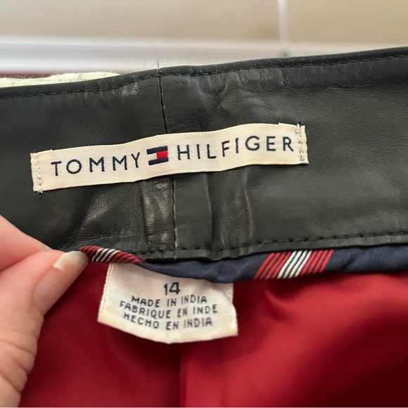Tommy Hilfiger Leather Size 14 Pants Trousers Slacks Straight Leg - Picture 6 of 6